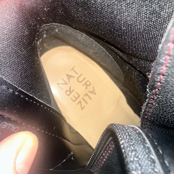 Naturalizer Callie Black Leather Lace-Up Boots - Picture 4 of 6